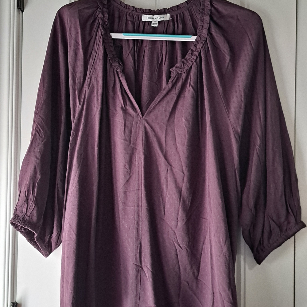 Rose & Olive Deep Purple Blouse
